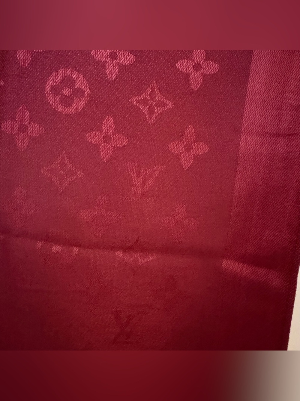 Monogram Cashmere Silk Blend Shawl / Scarf - Picture 5 of 8